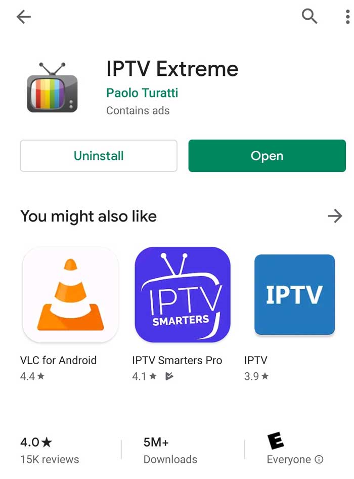 download IPTV Extreme for IPTV
